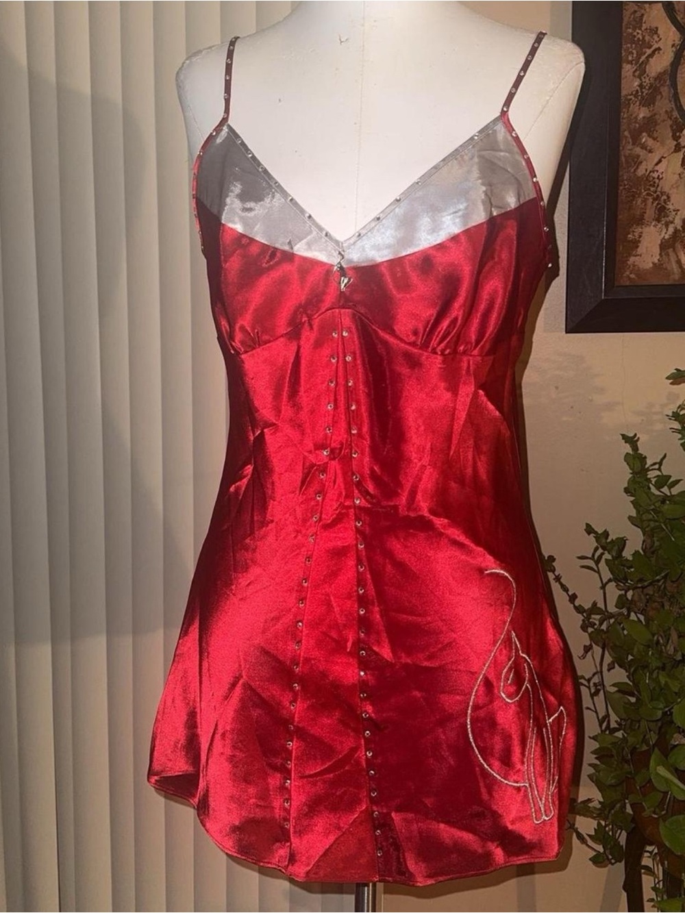 Baby Phat Red Satin Slip Dress Y2K Iconic